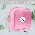 thumbnail image 3 of Clear Makeup Bag with Initial,Travel Toiletry Bag Cute Cosmetic Bags Organizer, Travel Essentials Gifts for Women, 3 of 7