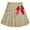 Khaki Red, variant on Girls Skirt Black Pleated School Uniform Daily High Waist Elastic Tennis 7-8 Years