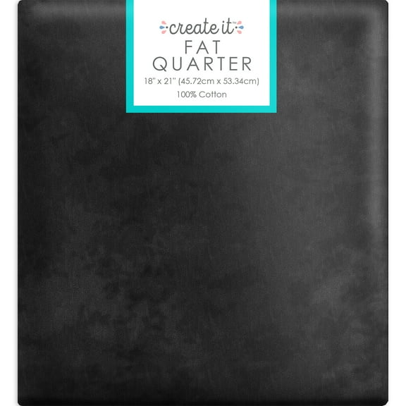 Create It 18"x21" 100% Cotton Textured Precut Sewing & Craft Fabric, Black 1 Piece
