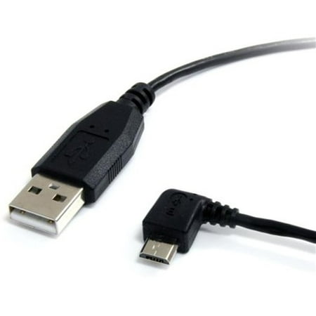 StarTech UUSBHAUB3LA StarTech.com 3 ft Micro USB Cable - A to Left Angle Micro B - Type A USB - Micro Type B USB - 3ft - Black