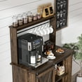 thumbnail image 3 of Catrimown Farmhouse Coffee Bar Cabinet, Sideboard Buffet Cabinet with Storage and Shelf, Dark Oak, 3 of 9