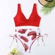 thumbnail image 2 of Traje de Baño de Dos Piezas para las Mujeres Impresión Hoja Sexy Estilo Dividido, Traje de Baño Conservador para la Piscina Y la Playa, 2 of 4