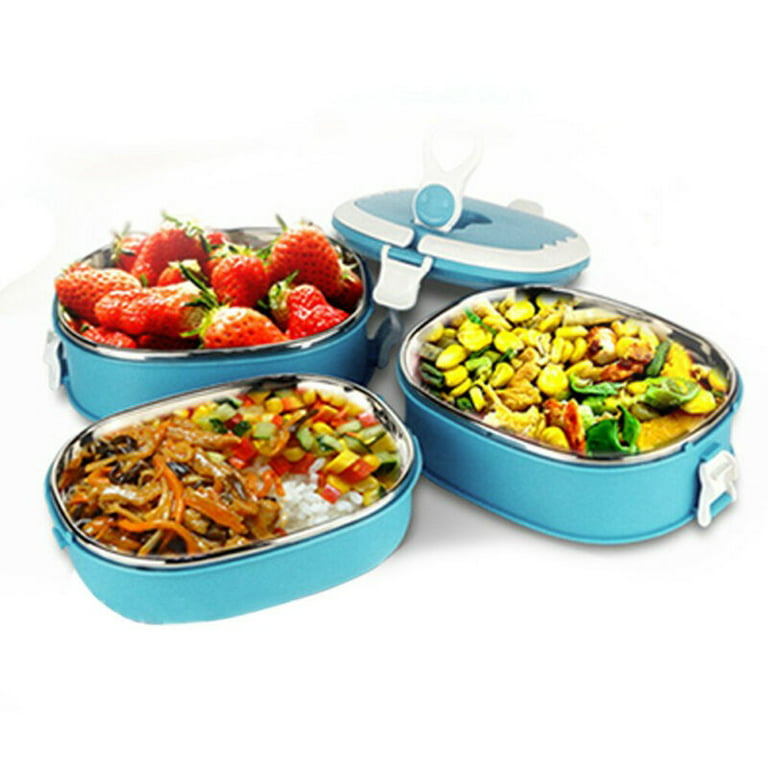 Fule Lunch Box 30.44oz 1 Layer Hot Food Lunch Containers,304 Stainless  Steel Portable Food Warmer School Students Boxes Bento Lunch Boxs for Kids,  Cold and Hot Food Storage (Blue) 