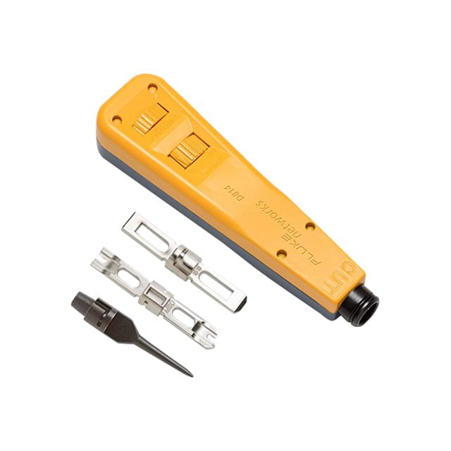 Fluke Networks D814 Impact Punch Down Tool with EverSharp 110, EverSharp 66 Blades and Wood Screw Starter Punch - Punch-down tool