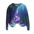 thumbnail image 2 of Christmas Gift For Family ZhiZhuang Ugly Christmas Sweaters For Women,Women Cute Christmas Tree Sweatshirt Vintage Xmas Graphic Tees Holiday Long Sleeve Pullover Blouse, 2 of 4
