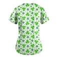thumbnail image 3 of Scrub Tops for Women Clearance Plus Size Saint Patrick Day Holiday Ydkzymd V Neck Character Graphic Scrub Tops Nursing Clover Uniform Shirts Short Sleeve Green Luck Workwear Mint Green 2XL, 3 of 3