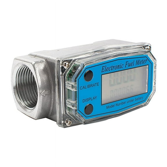 1.5 Inch Digital Turbine Flow Meter, LCD Display Water Flow Meter, Flowmeter for Gasoline Water