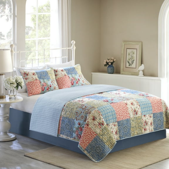 Mainstays Vintage Floral Patchwork Quilt Collection, 1 Each