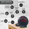 thumbnail image 3 of Réveil Numérique Sonic Alert Petit avec Pile de Secours Noir, 3 of 8