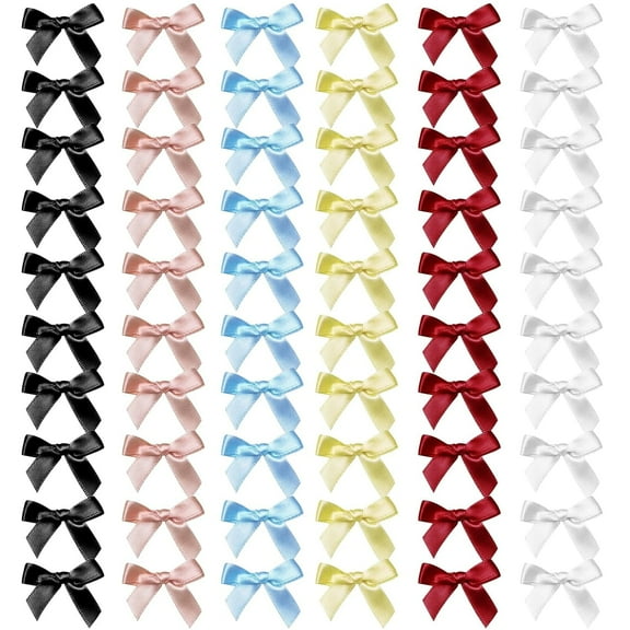 60PCS Mini Butterfly Bow Hair Clips, Non-Slip Ribbon Barrettes for Women, Sweet Style Hair Accessories for Girls, Cute Bowknot Hairpins for Dry Hair Braid Hairstyles Pigtails
