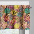 thumbnail image 5 of Ambesonne Abstract Valance & Curtain, Colorful Rose Blossoms, 55"x30", Multicolor, 5 of 6