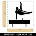 thumbnail image 2 of Pommel Horse Artistic Gymnastics Self-Inking Rubber Stamp Ink Stamper - Fuchsia Ink - Small 1 Inch, 2 of 7