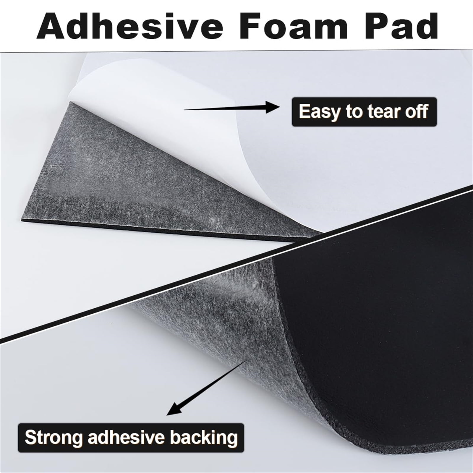 Foam Padding Sheet,Bexikou 1/8" Thick Neoprene Insulation Foam with Adhesive Backing,Adhesive Foam Padding Sheets for Furniture, Cars, Speakers, DIY 12 Inch X 8 Inch (10 Pcs)