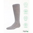 thumbnail image 6 of MeMoi Ribbed Classic Cotton-Rich Solid-Color Knee High Sock - Girls - Female, 12, Light Gray, 6 of 12