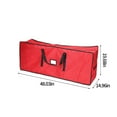 thumbnail image 3 of Mecorevxz 4 ft Christmas Tree Storage Bag, Heavy Duty 600D Oxford Fabric with Reinforced Handles and Dual Zippers Wide Opening, Extra Large Storage Container for Trees and Decorations (Red), 3 of 7