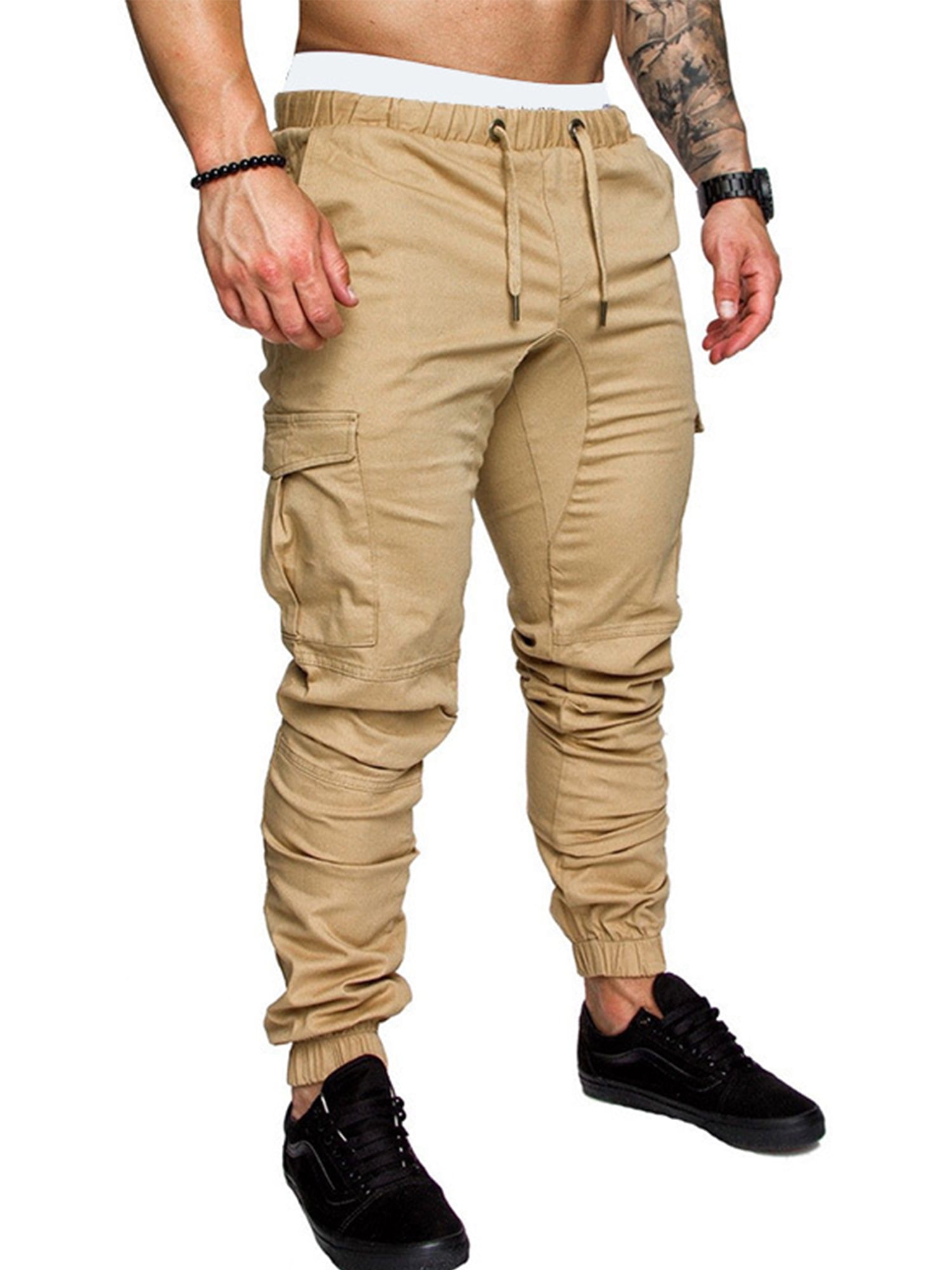 nød lærebog Forstærker xkwyshop Men's Cargo Pants for Men Slim Fit Casual Jogger Athletic Long Pant  Chino Sweatpants Trousers Khaki XL - Walmart.com