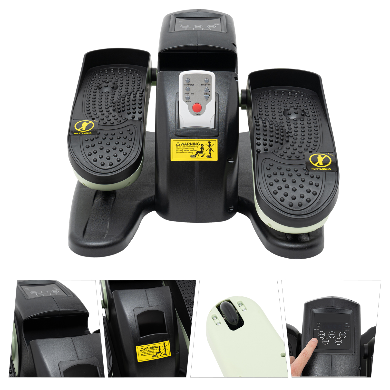 Ellipse Leg Exercise While Sitting ,Exerciser Under Desk Elliptical Machine, Quiet & Compact Mini Elliptical Leg Exerciser Machine with Remote Control for Home and Office Use
