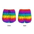 thumbnail image 3 of Gukieu Bright Rainbow Print Women's Sports Shorts with Drawstring Elastic Waistband for Running, Yoga, Fitness-Medium, 3 of 7