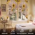 thumbnail image 5 of Swag Curtain Valances Bee Sunflowers Swag Valances for Kitchen Windows Rustic Wood Grain You Are My Sunshine Short Topper Curtains Valance Tier Pair for Kitchen Bedroom Living Room Bathroom 28"x36", 5 of 8