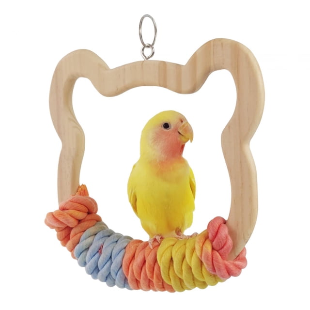 Columpio para pájaros Yinane juguete colgante loros Estilo A 18cmx19cm