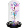 thumbnail image 1 of Christmas Rose Gifts for Women Christmas Flower Gifts for Her Gifts for Women Birthday Xmas Gift for Mom,Colorful Rainbow Light Up Rose in A Glass Dome,Women Gifts for Her,Mom,Valentines,Anniversary, 1 of 15