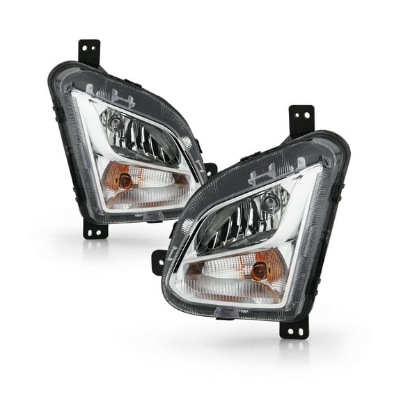 AKKON - Fits 2018 2019 2020 2021 Chevy Equinox Bumper Fog Light w/ Signal Lamp Pair Driver Passenger [For LED Headlight Model Only]