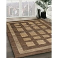 thumbnail image 2 of Ahgly Company Indoor Rectangle Abstract Orange Brown Checkered Area Rugs, 5' x 7', 2 of 6