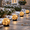Warm White-4 globes, variant on Red 4 globes Solar Globe Landscape Walkway Lights Outdoor Waterproof