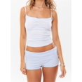 thumbnail image 6 of LMLYSoH Women Mini Shorts Solid Color Ruched Low Rise Tight Shorts Casual Booty Shorts Summer Streetwear, 6 of 9