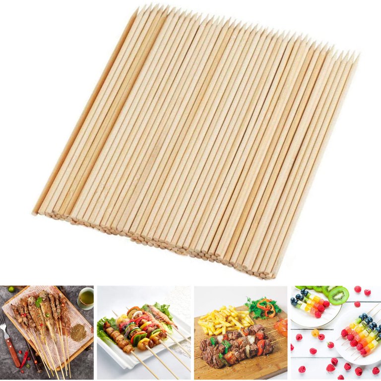 Barbecue Skewers 12 Inch Natural Bamboo Kabob Sticks For Grill Bbq