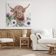 thumbnail image 3 of Stupell Industries Rustic Lodge Penny The Highland Cow Canvas Art, 36 x 36, by Lux + Me Designs, 3 of 8