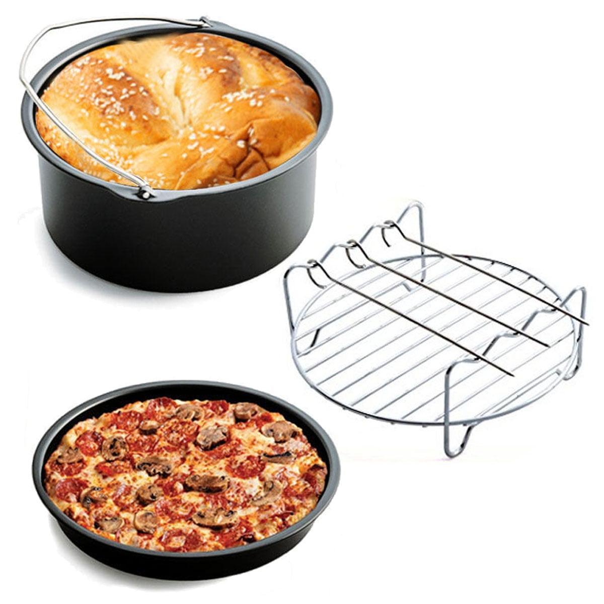 6Pcs/Set Non Stick Air Fryer Cooking & Baking Accessory Set Pack