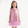 thumbnail image 2 of Toddler Girls Sequin Dress A-Line Sparkly Sleeveless Party Dresses for Girls Age 2 to 8 Y Kids Summer Clothes, 2 of 6