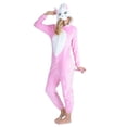 thumbnail image 2 of Women's Plush Animal Onesie Pajama, Pink Unicorn, L/XL, 2 of 5