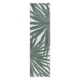 thumbnail image 2 of World Rug Gallery Tropical Leaves Nature Inspired Reversible Indoor/Outdoor Area Rug - Green 2'x7', 2 of 8