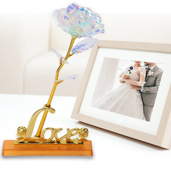 Transparent Rose Flower Stand Box Transparent Colored Roses Purple Rose Bloom Loveshaped Rose Bud Translucent Violet Rose Blossom Art Tool Sketch Boxes