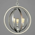 thumbnail image 3 of Progress Lighting Conestee 3-Light Pendant, Steel, Graphite, Armillary Frame, Galvanized/Antique White, Canopy Included, 3 of 5