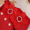 thumbnail image 6 of Owordtank Baby & Toddler Girls' Vest & Skirt Set (9M-5Y) - Sleeveless V-Neck Vest with Pleated A-Line Mini Skirt, 6 of 8