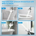 thumbnail image 7 of High-Pressure Rainfall Shower Head with Handheld Combo, Square 10 Inch, Chrome Finish, 10 Spray Modes, Adjustable 12 Inch Extension Arm, 71 Inch Hose, 7 of 7