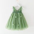 thumbnail image 4 of Glisme Girls Dress Sleeveless Suspenders Dance Party Dress For Stage Performance Skin Friendly Fit Princess Dress For Girl Size 2-3 Years,Green, 4 of 6