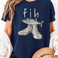 thumbnail image 2 of Fih Shoes Fish Funny Misspelled Fish Meme Fih Calling Humor T-Shirt Unisex, Sizes S-5XL, Tbun, 2 of 5