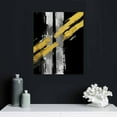 thumbnail image 4 of COMIO  - Gold Framed Black and Gold Abstract Wall Art Textured Black and White Canvas Wall Decor with Gold Foil for Living Room Bedroom Office,Modern Home Decor, 4 of 4
