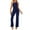 Blue, variant on successthop Jumpsuit for Women Dressy Stylish One Shoulder Sleeveless Lounge Wear Belted Long One Piece Solid Pants Red