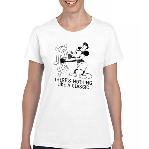 Steamboat Willie There is Nothing Like a Classic T-Shirt Vintage Cartoon Mouse Retro Steam Boat Timeless Women's Tee