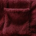 thumbnail image 5 of Dazajoo Womens Winter Fleece Jackets Long Sleeve Padded Warm Sherpa Lined Coats Solid Color Plush Fluffy Outerwear with Pockets,Wine,XXXL, 5 of 7
