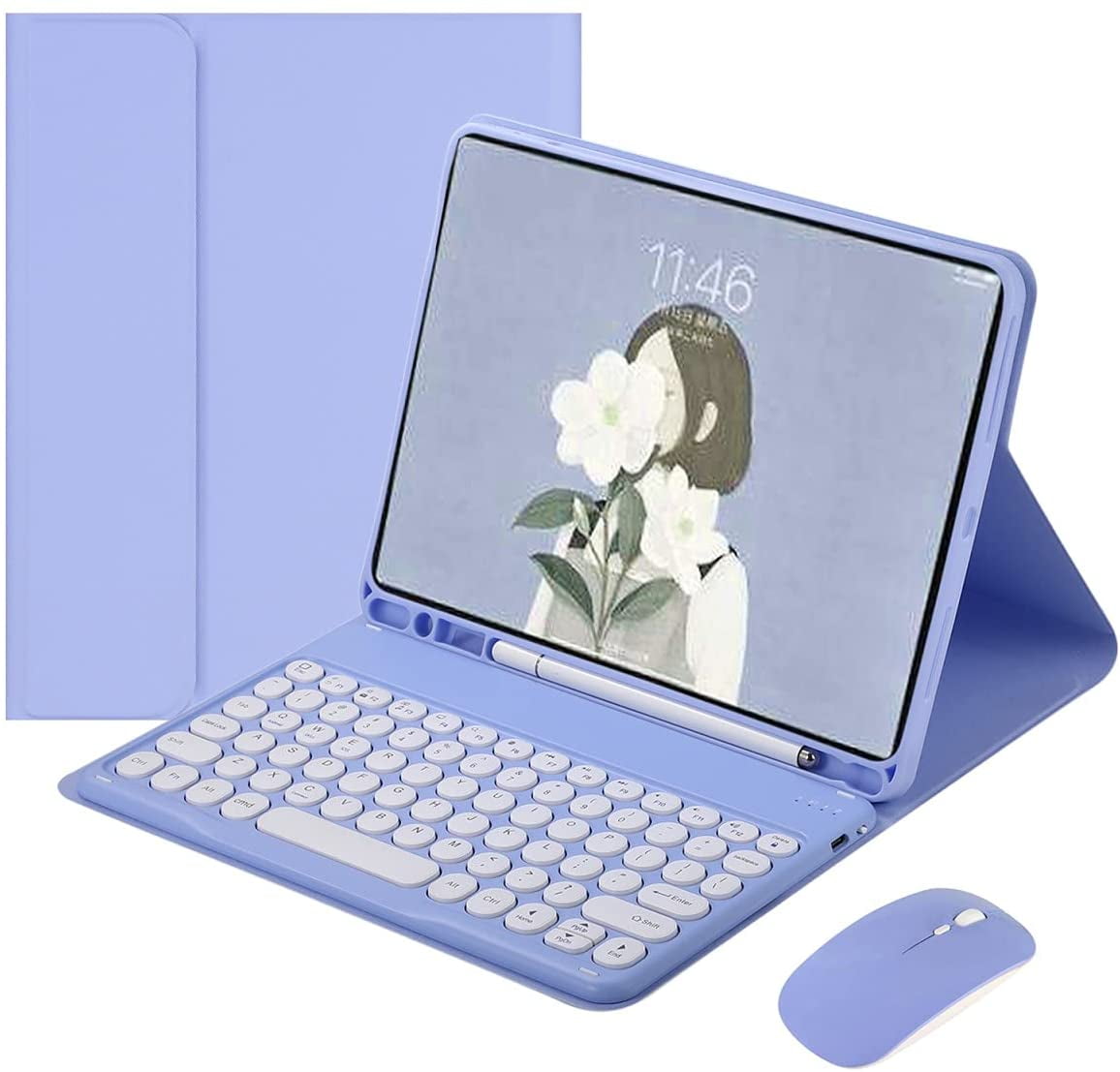Mint Green Keyboard Case for iPad 10.2 Inch 9th Gen 2021/iPad 8th Gen 2020/iPad 7th Gen 2019 /iPad Air 3rd 2019/iPad Pro 10.5 2017 Case with Magnetically Detachable Wireless Keyboard & Pen Holder 