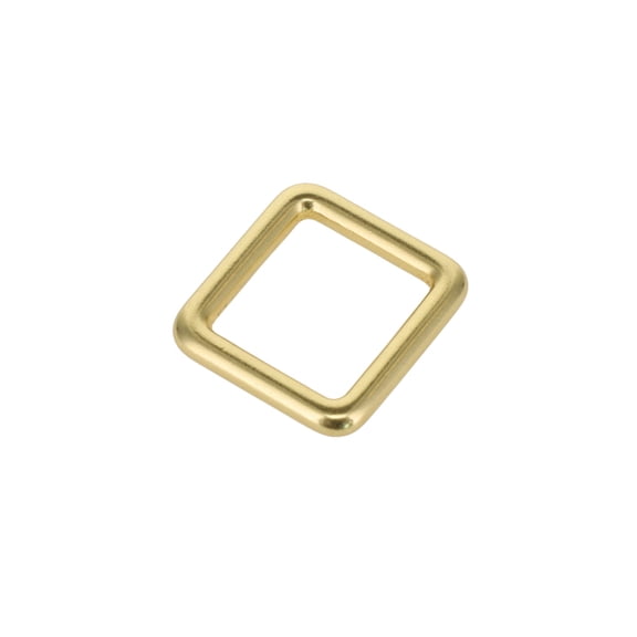 B7101 Natural Brass, Square Ring, Solid Brass-LL, 3/4"
