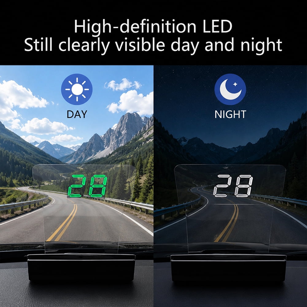 Smart In Car Hud Copilot, USB Car HUD Speedometer with GPS+BDS Navigation, 10Hz  Refresh, MPH Display, Plug & Play Speed Display for Cars, Trucks