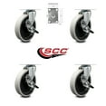 thumbnail image 2 of 5 Inch Thermoplastic Wheel Top Plate Caster Set with Brakes Set of 4 SCC, 2 of 2