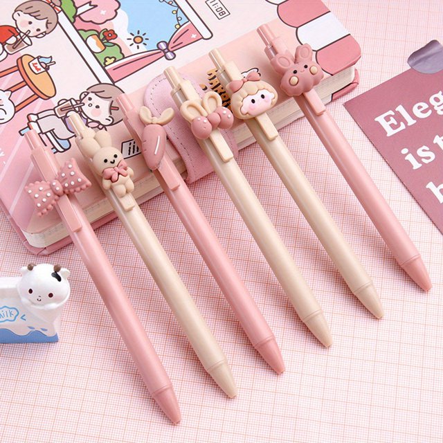 Unids/set Lindo Conejo Niñas Bolígrafo Retráctil, Para Niñas Mujeres